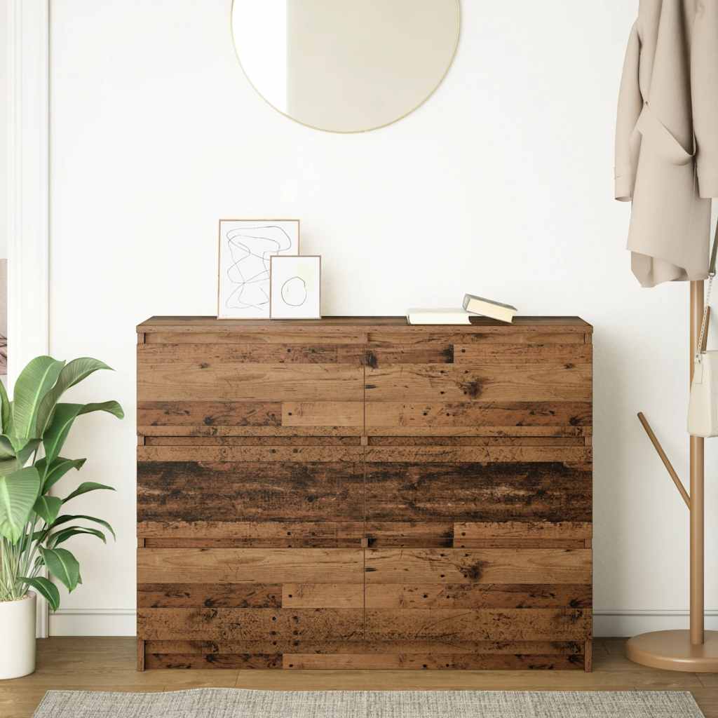 Komoda staro drvo 100x35x76 cm od konstruiranog drva