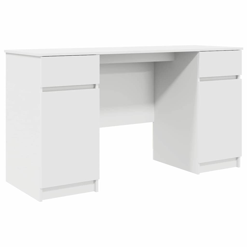 Stol s ladicama Bijelo 140 x 49 x 76 cm Konstruirano drvo