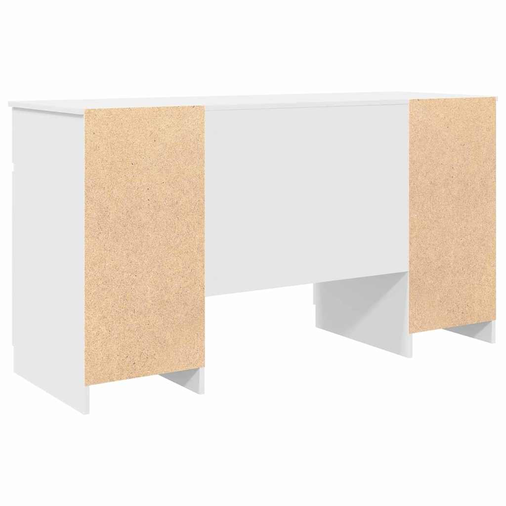 Stol s ladicama Bijelo 140 x 49 x 76 cm Konstruirano drvo