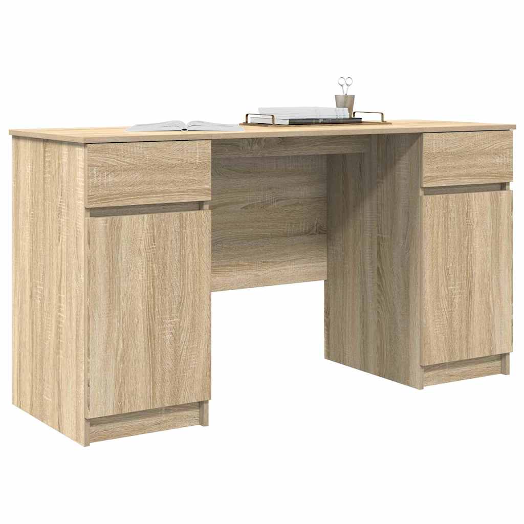 Stol s ladicama sonoma hrast 140 x 49 x 76 cm Konstruirano drvo