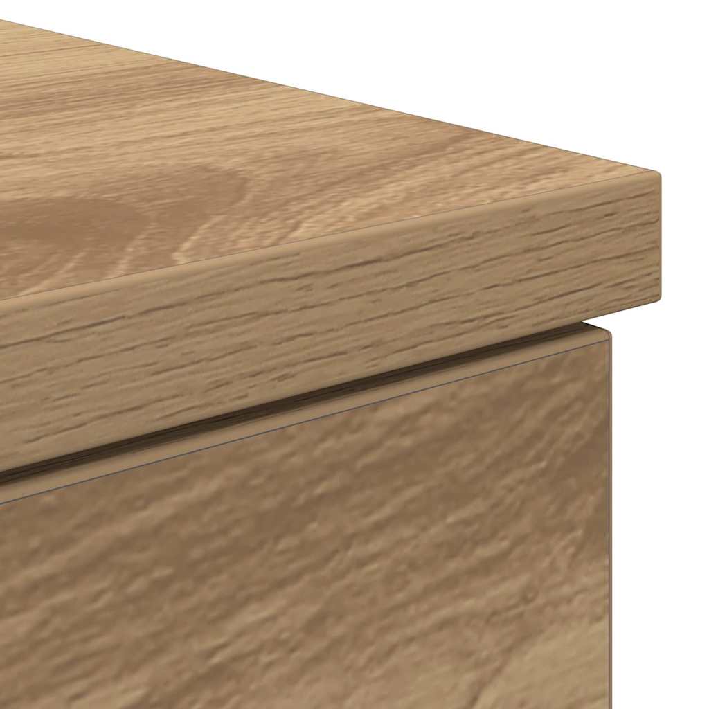 Stol s policom hrast artisan 140 x 49 x 76 cm Konstruirano drvo