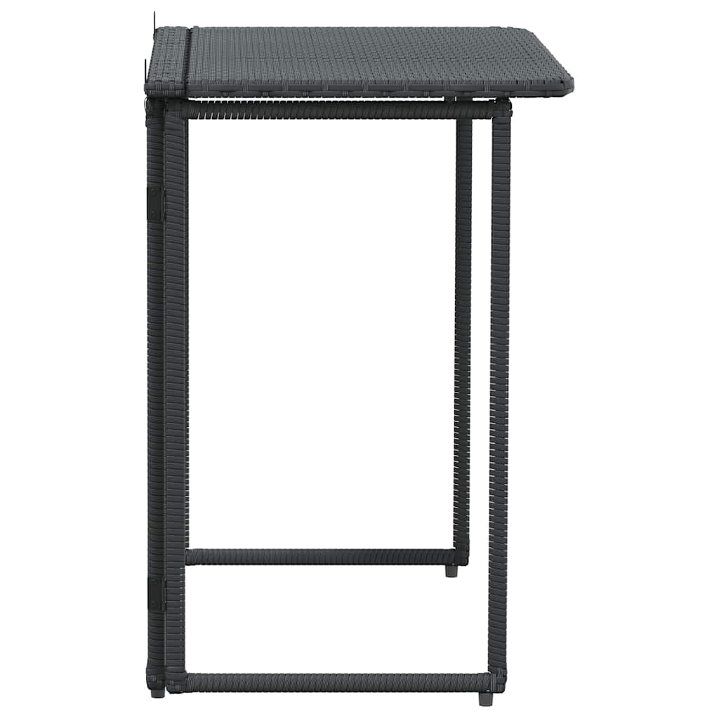Sklopivi vrtni stol crni 90x51x75 cm poli ratan