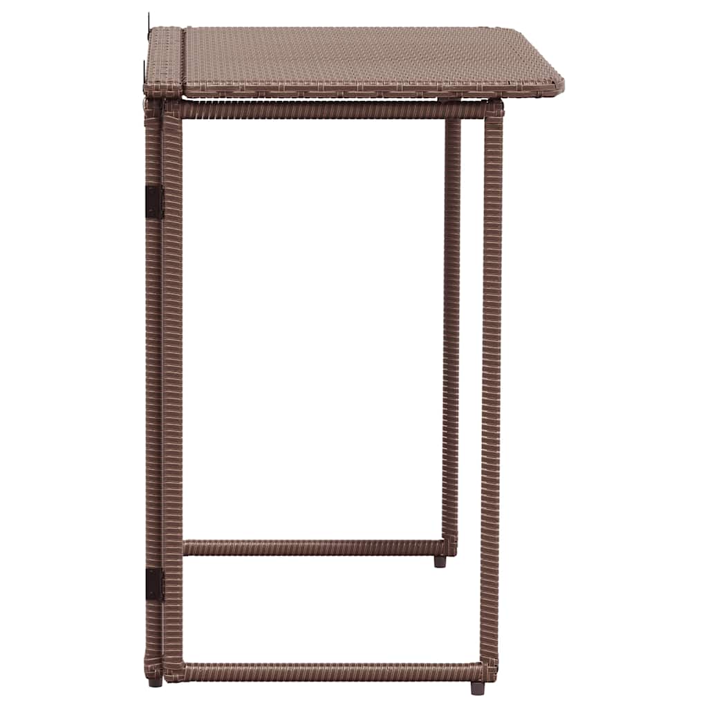 Sklopivi vrtni stol smeđi 90x51x75 cm poliratan