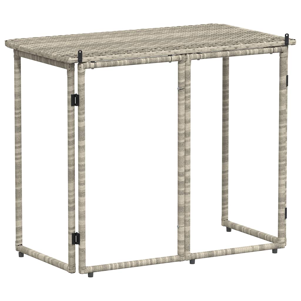 Sklopivi vrtni stol svijetlo sivi 90x51x75 cm poliratan
