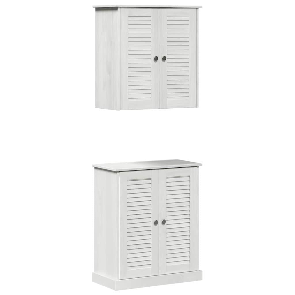 Set namještaja za kupaonicu Zidne 2 pcs Bijela i antikna bijela