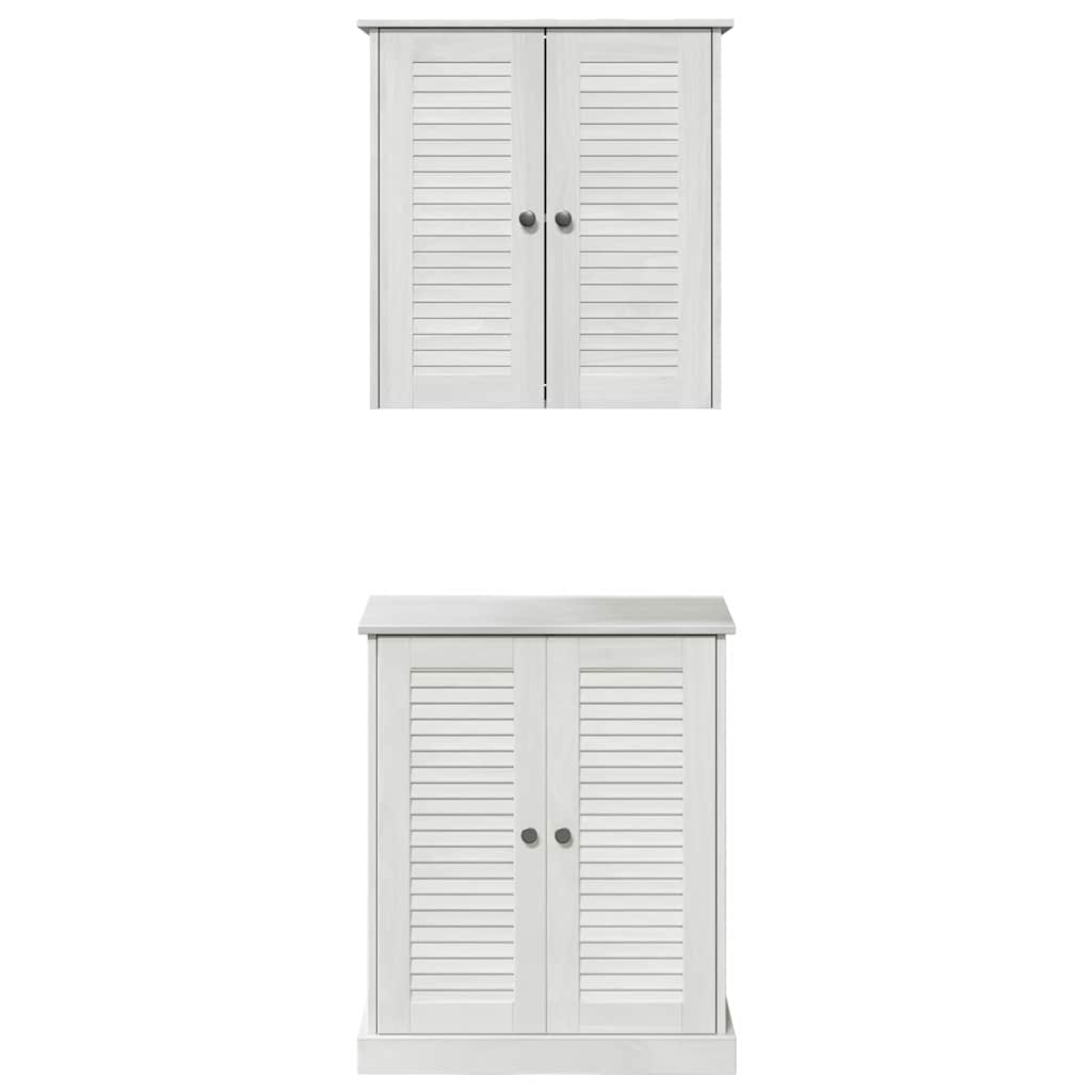 Set namještaja za kupaonicu Zidne 2 pcs Bijela i antikna bijela