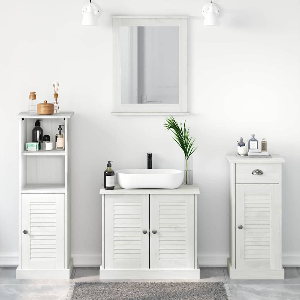 Set namještaja za kupaonicu s ladicama 4 pcs Antič White