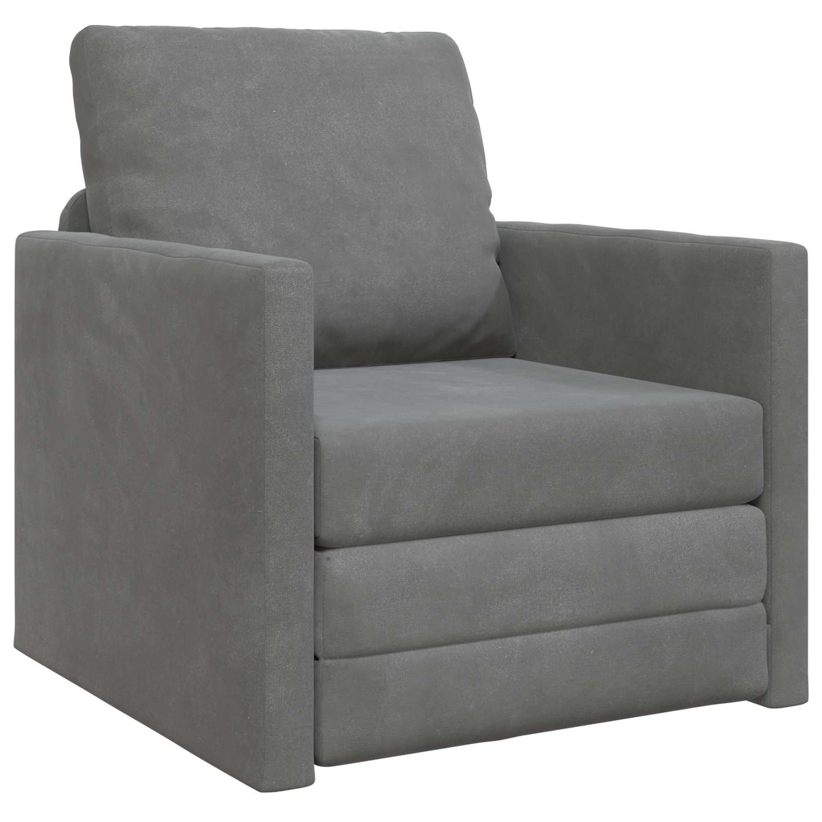 Krevet na razvlačenje Tamno siva 74 x 77 x 81 cm Baršun