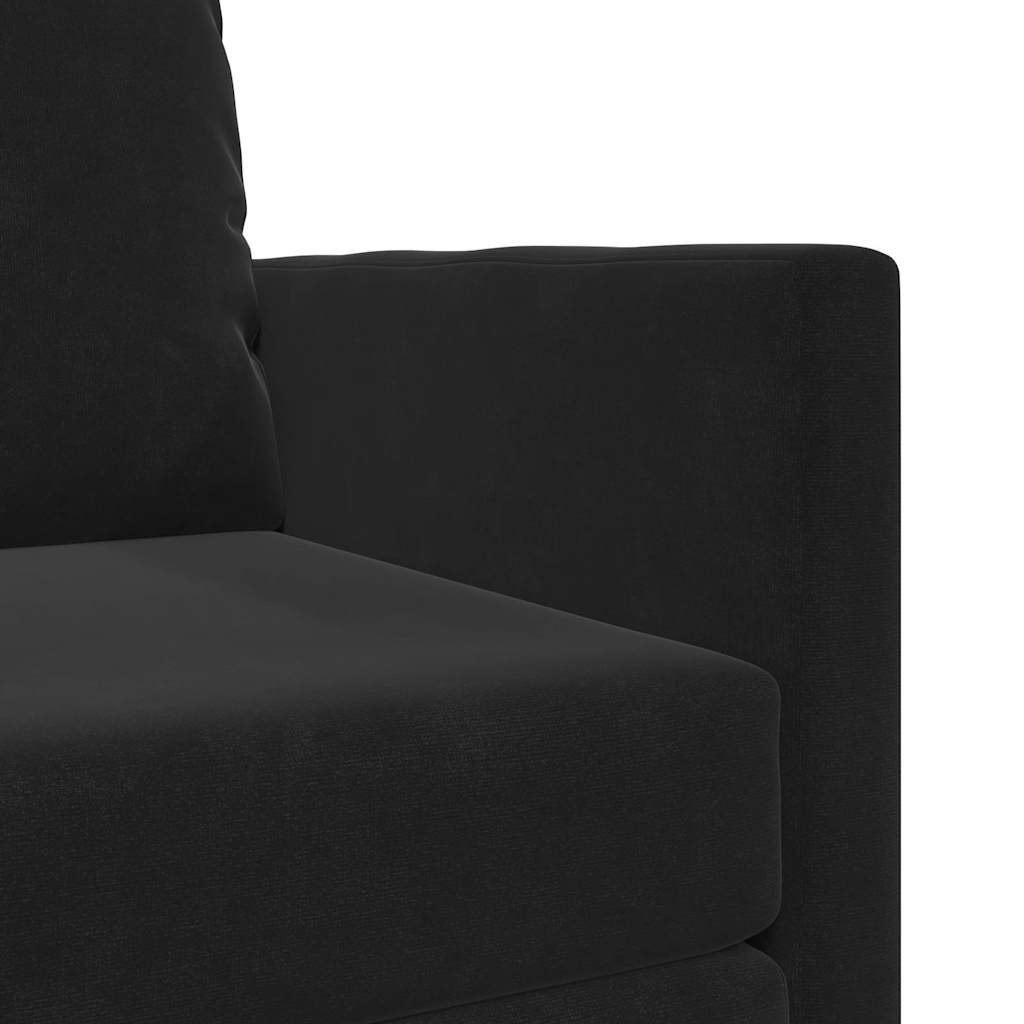 Krevet na razvlačenje Crna 74 x 77 x 81 cm Baršun