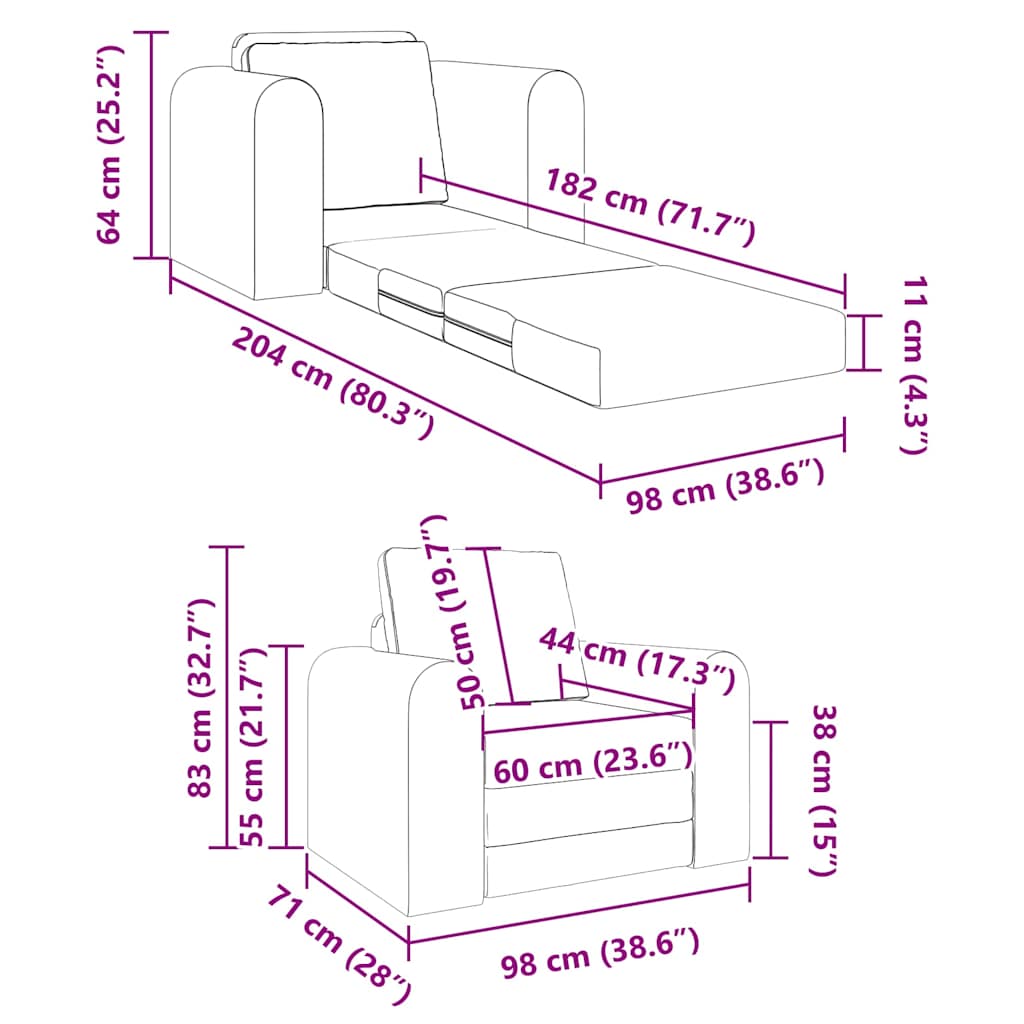 Krevet na razvlačenje Plava 98 x 71 x 83 cm Baršun