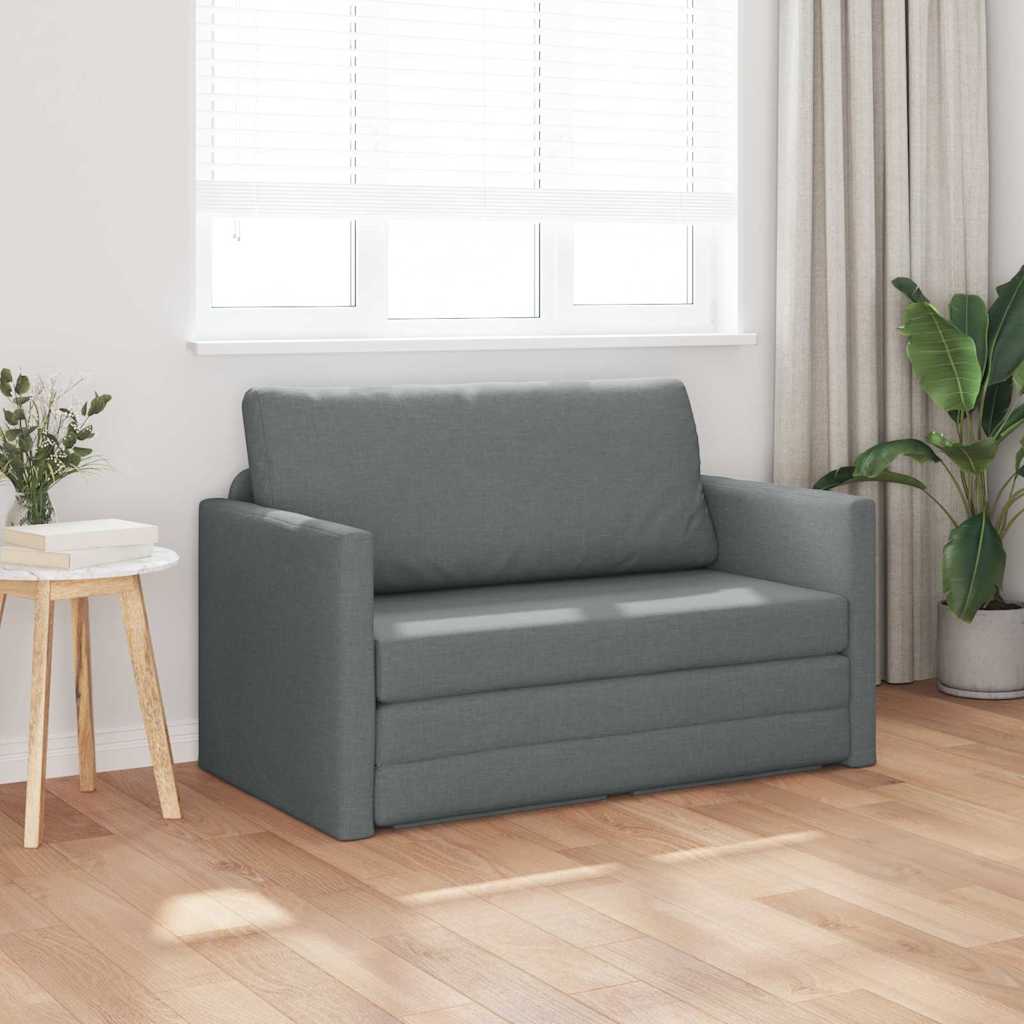 Krevet na razvlačenje 110cm Tamno siva tkanina