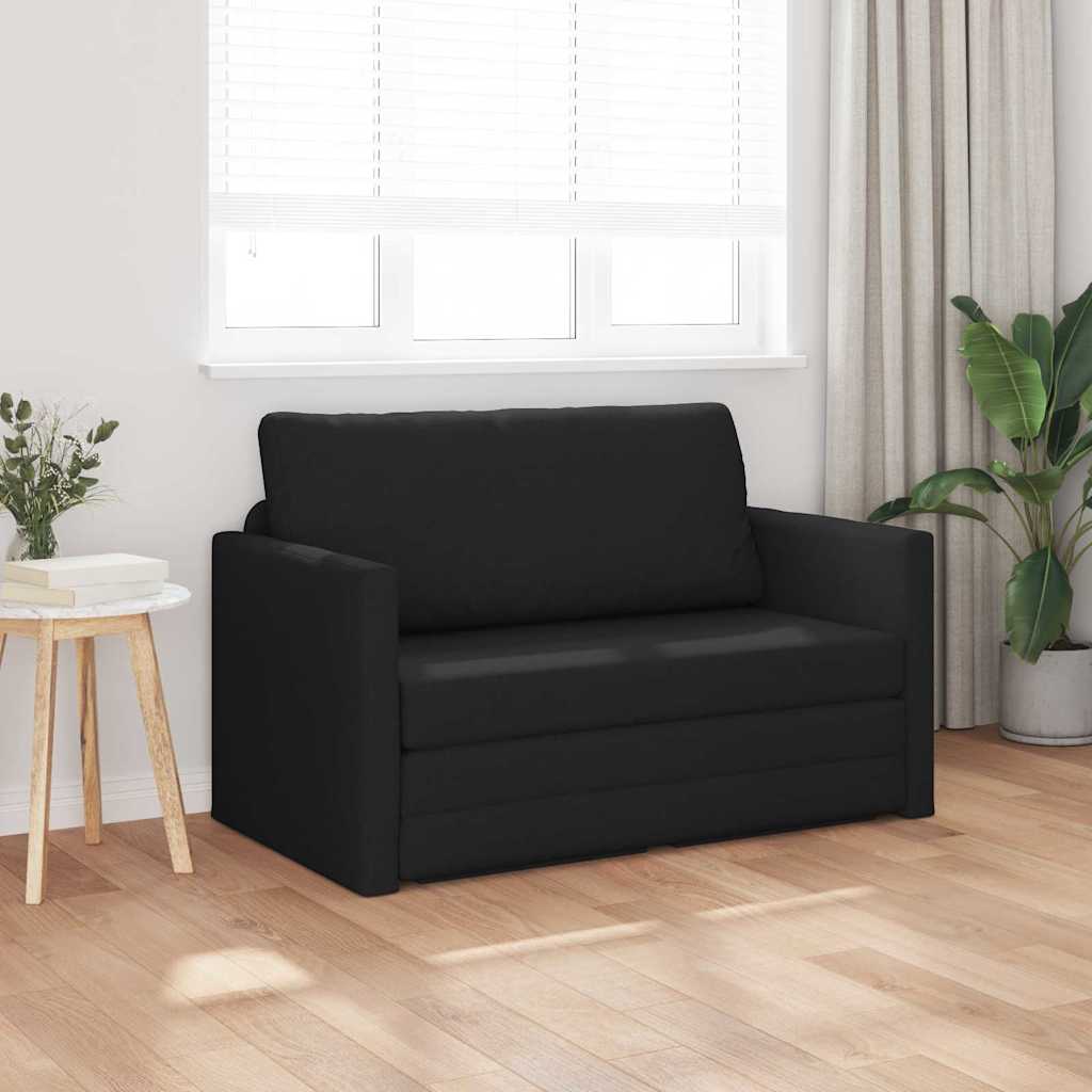 Krevet na razvlačenje 110cm Crna tkanina