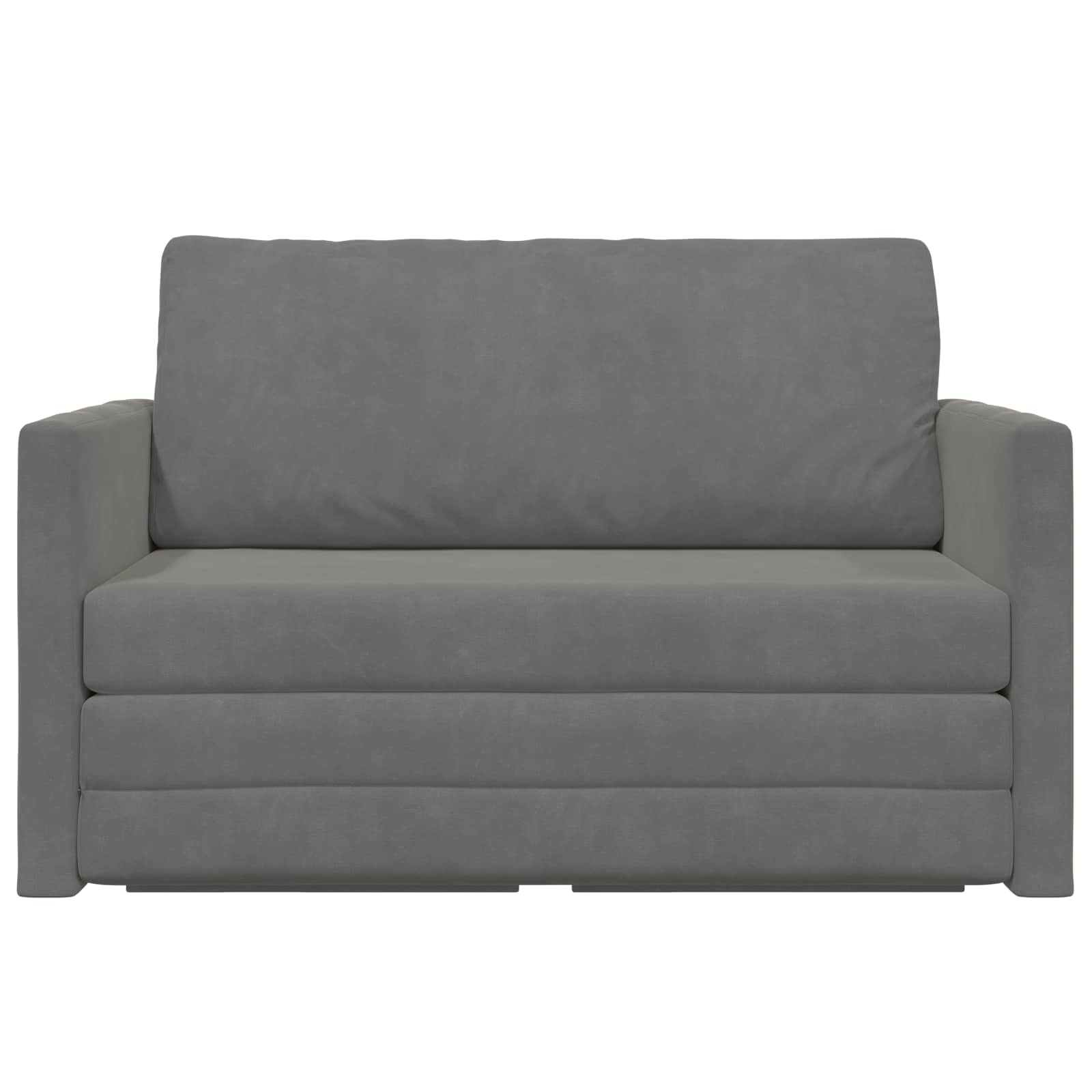 Krevet na razvlačenje Tamno siva 124 x 71 x 78 cm Baršun