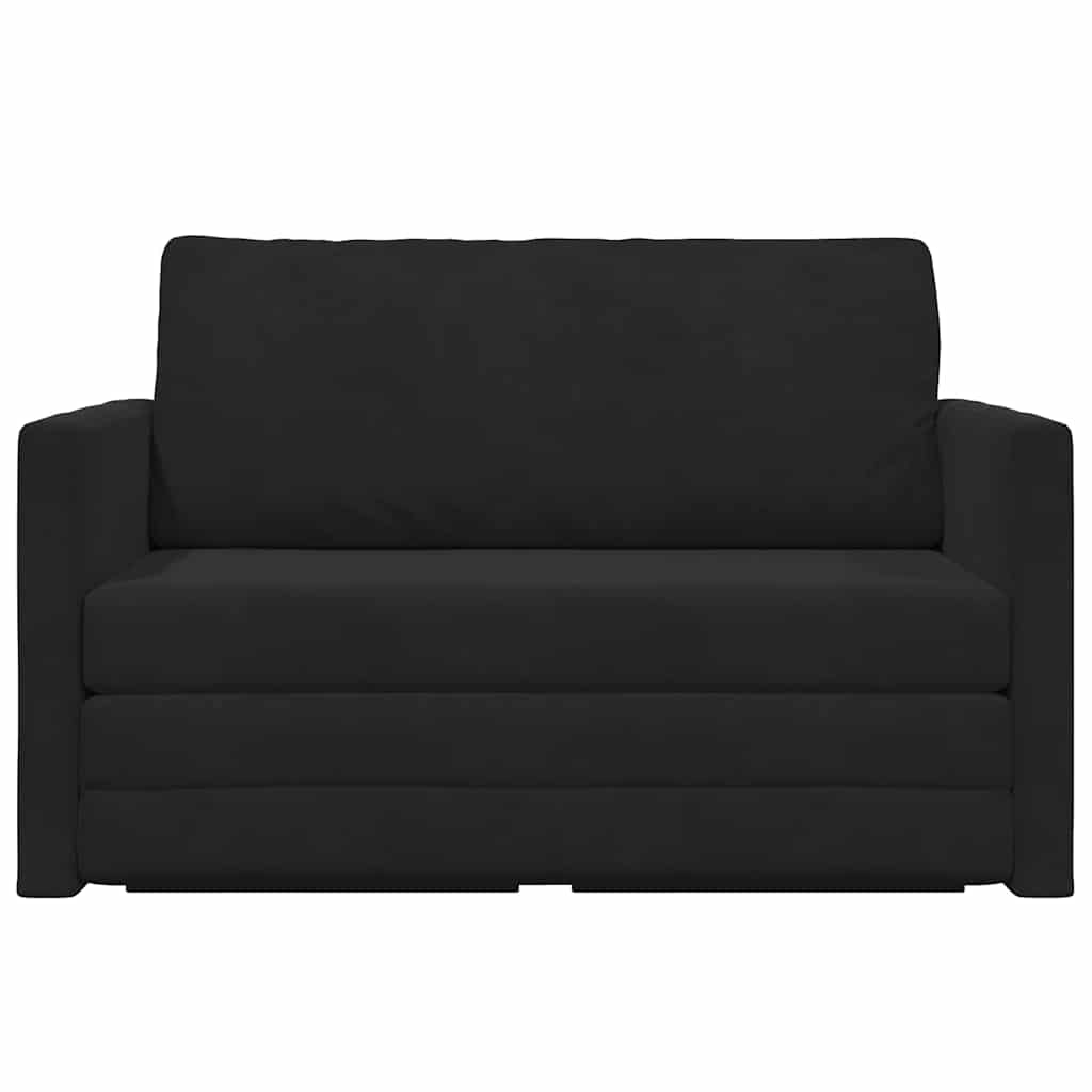 Krevet na razvlačenje Crna 124 x 71 x 78 cm Baršun