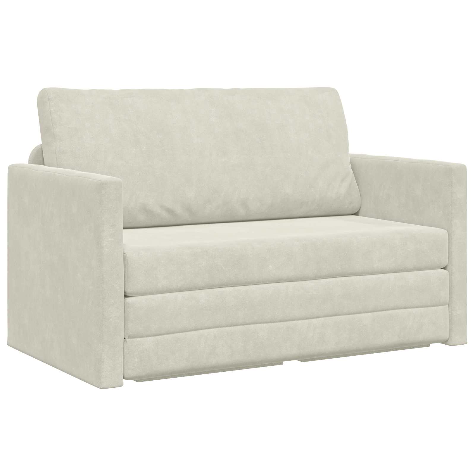 Krevet na razvlačenje Krema 124 x 71 x 78 cm Baršun