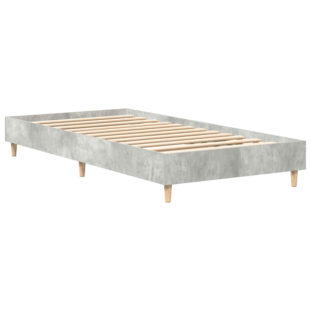 Okvir kreveta bez madraca Beton siva 90x190cm Konstruirano drvo