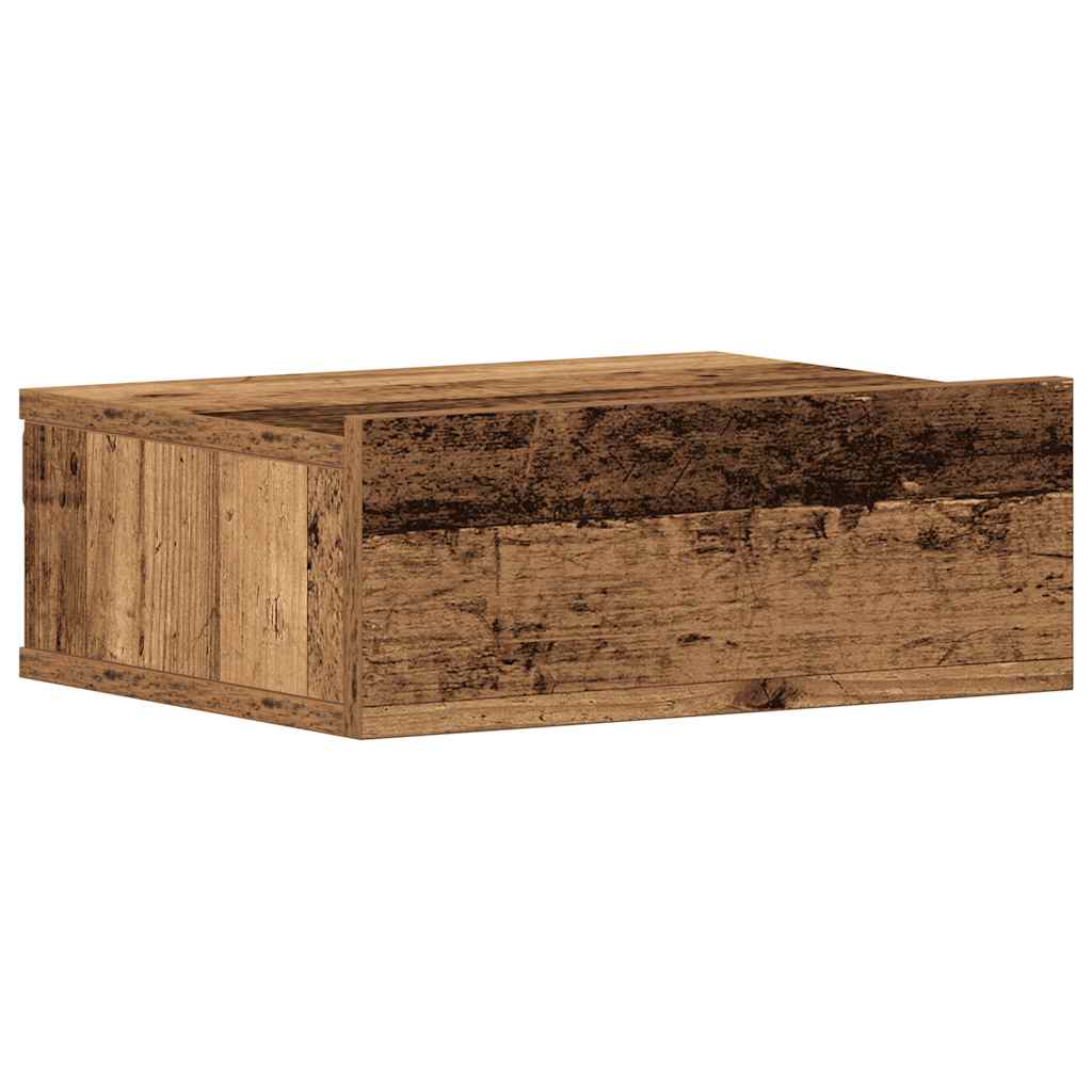 Plutajući noćni ormarići 2 kom staro drvo 40x32x15 cm