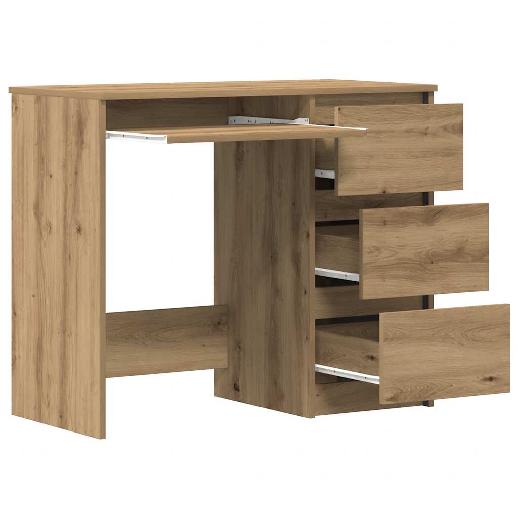 Radni stol boja hrasta artisan 90x45x76 cm konstruirano drvo
