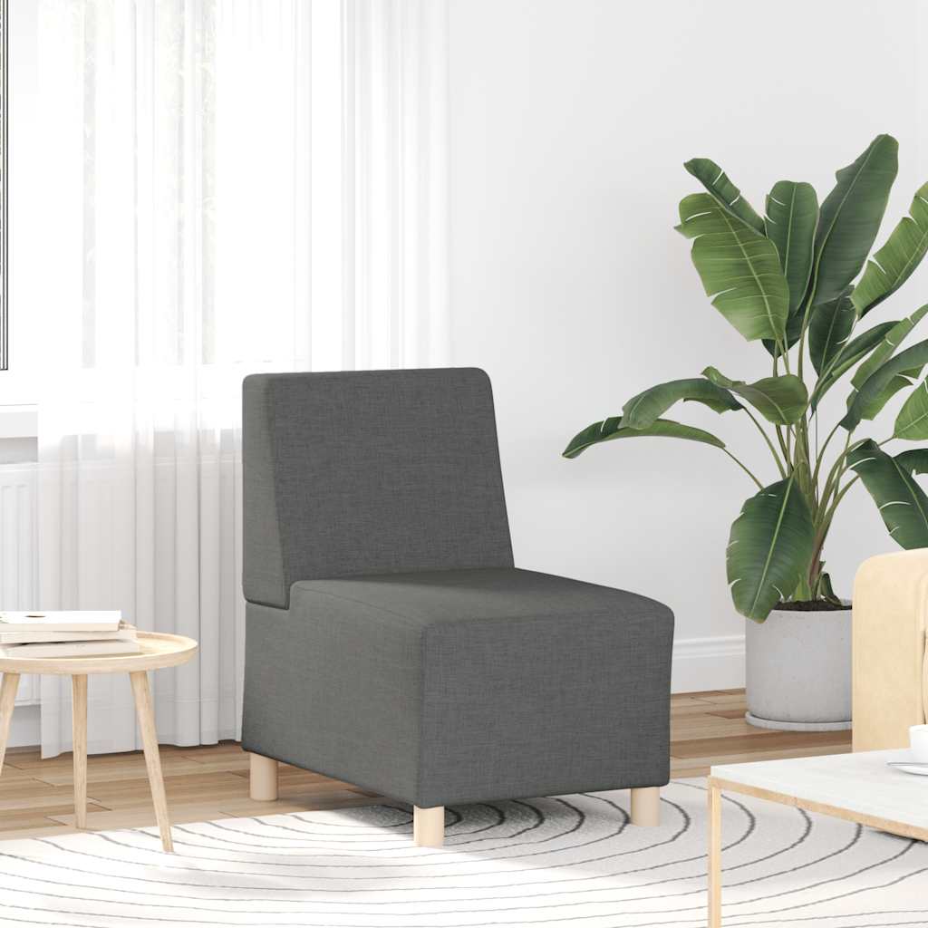 Modularna sofa bez naslona za ruke tamno siva 55 cm tkanina
