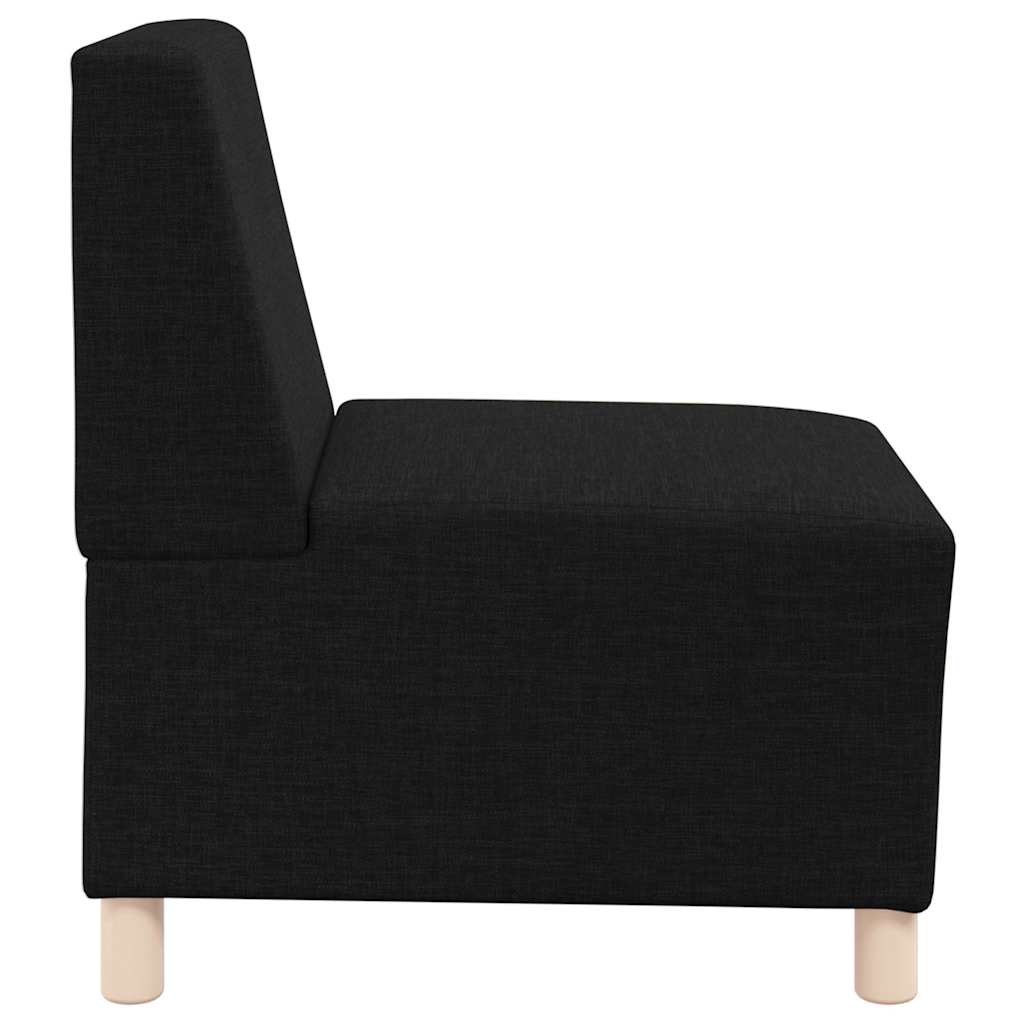 Modularna sofa bez naslona za ruke crna 55 cm tkanina
