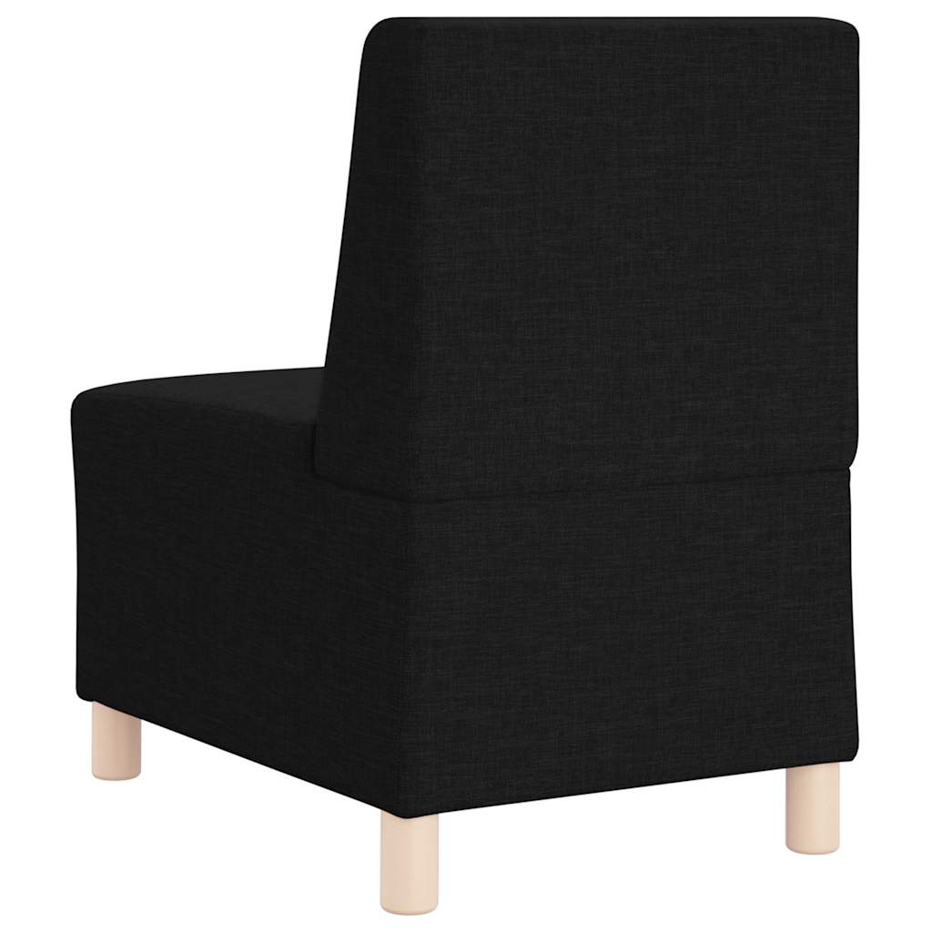 Modularna sofa bez naslona za ruke crna 55 cm tkanina
