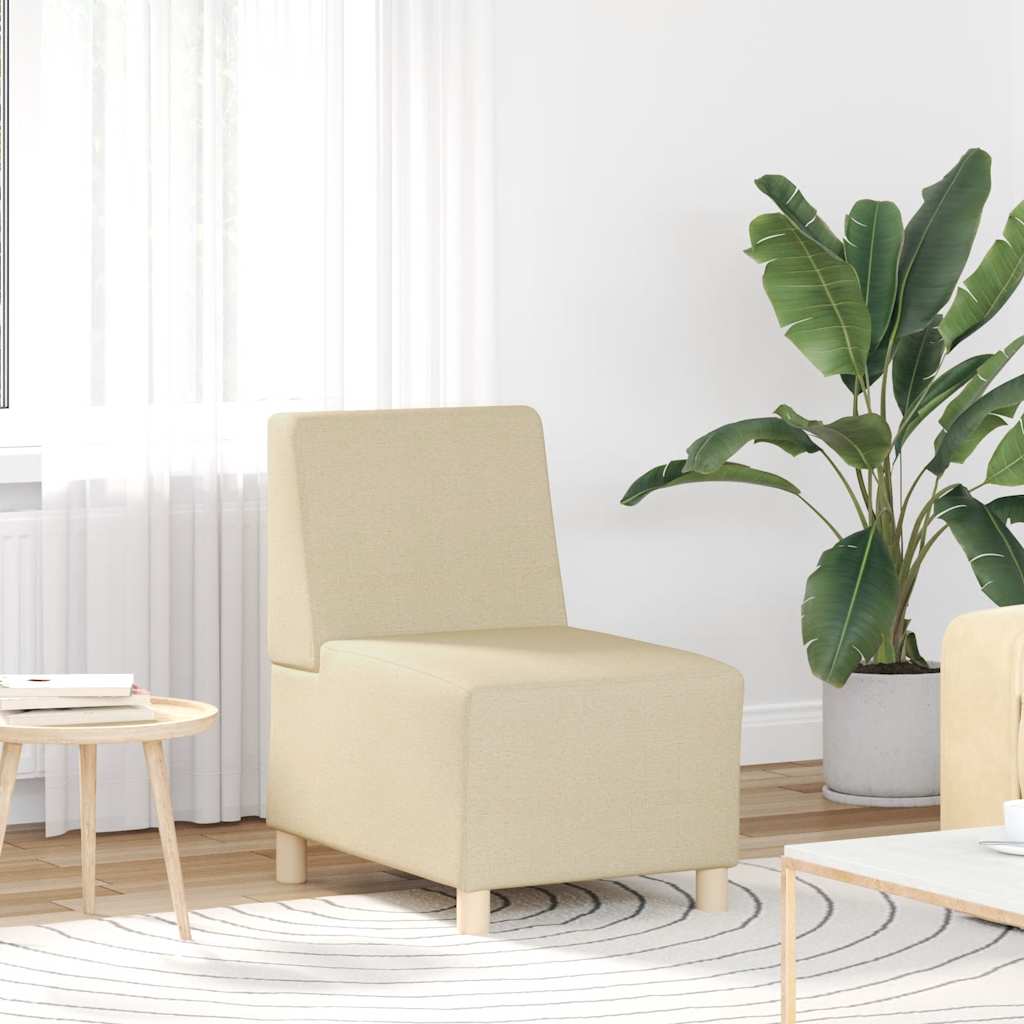Modularna sofa bez naslona za ruke krem boje 55 cm, tkanina