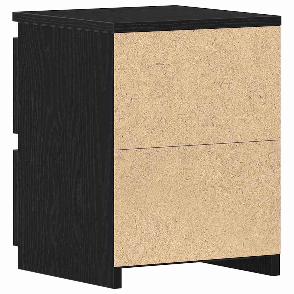 Noćni ormar 2 pcs Crni hrast 30 x 30 x 40 cm Konstruirano drvo