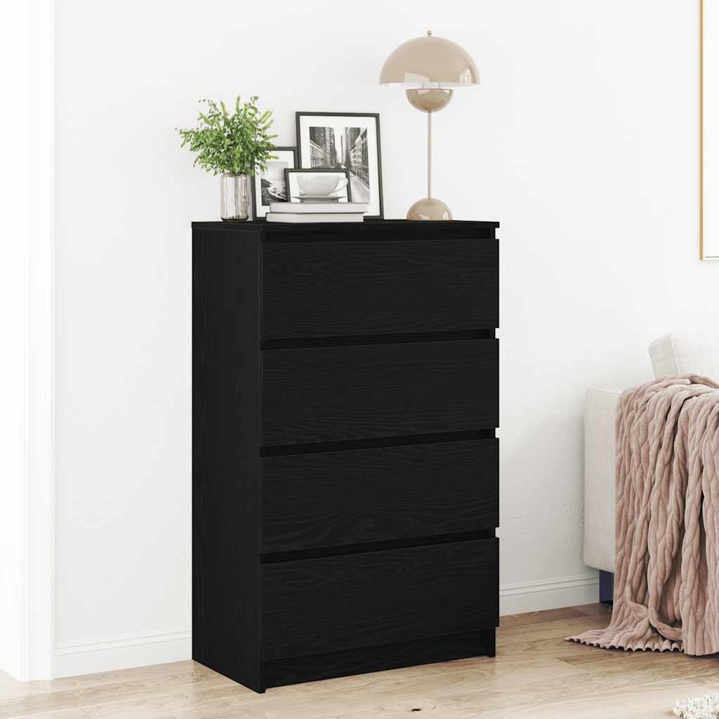 Komoda crni hrast 60x35x98,5 cm konstruirano drvo