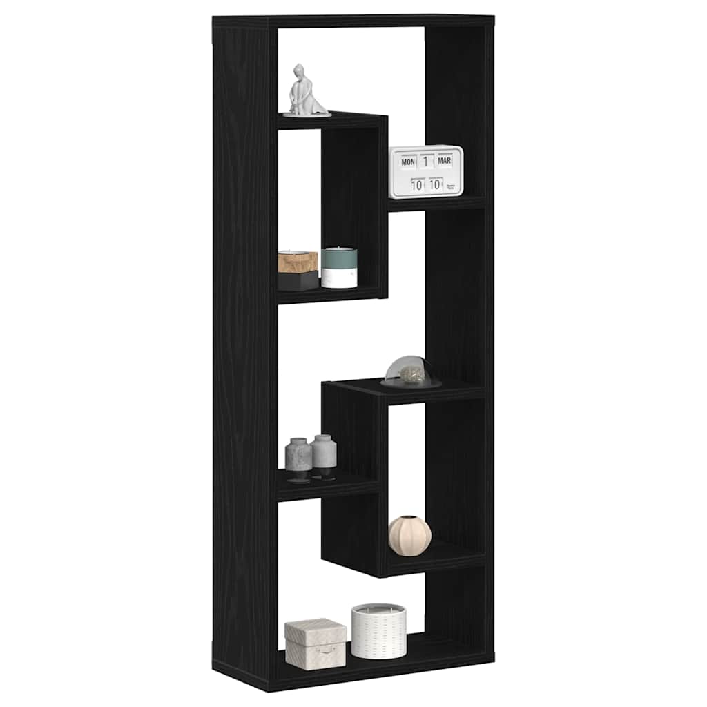 Zidna polica crni hrast 36x16x90 cm inženjerski drvo