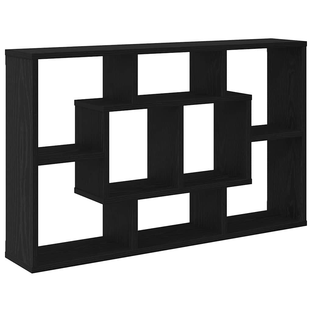 Polica na zidu Crni hrast 85 x 16 x 52,5 cm Konstruirano drvo