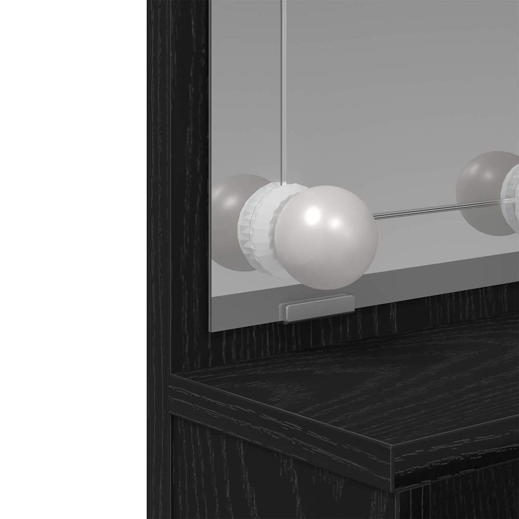 Toaletni stol Crni hrast 86,5 x 35 x 136 cm Konstruirano drvo