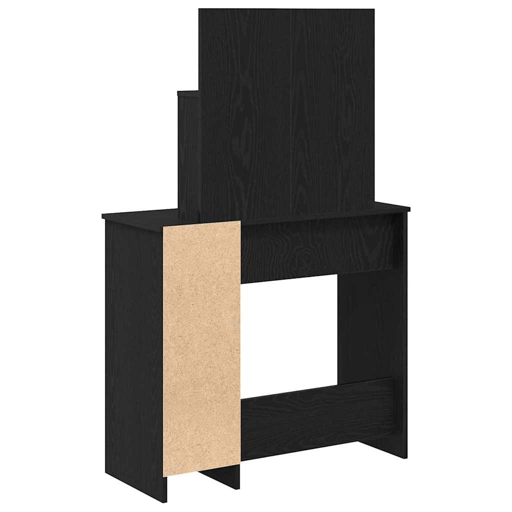 Toaletni stol Crni hrast 86,5 x 35 x 136 cm Konstruirano drvo