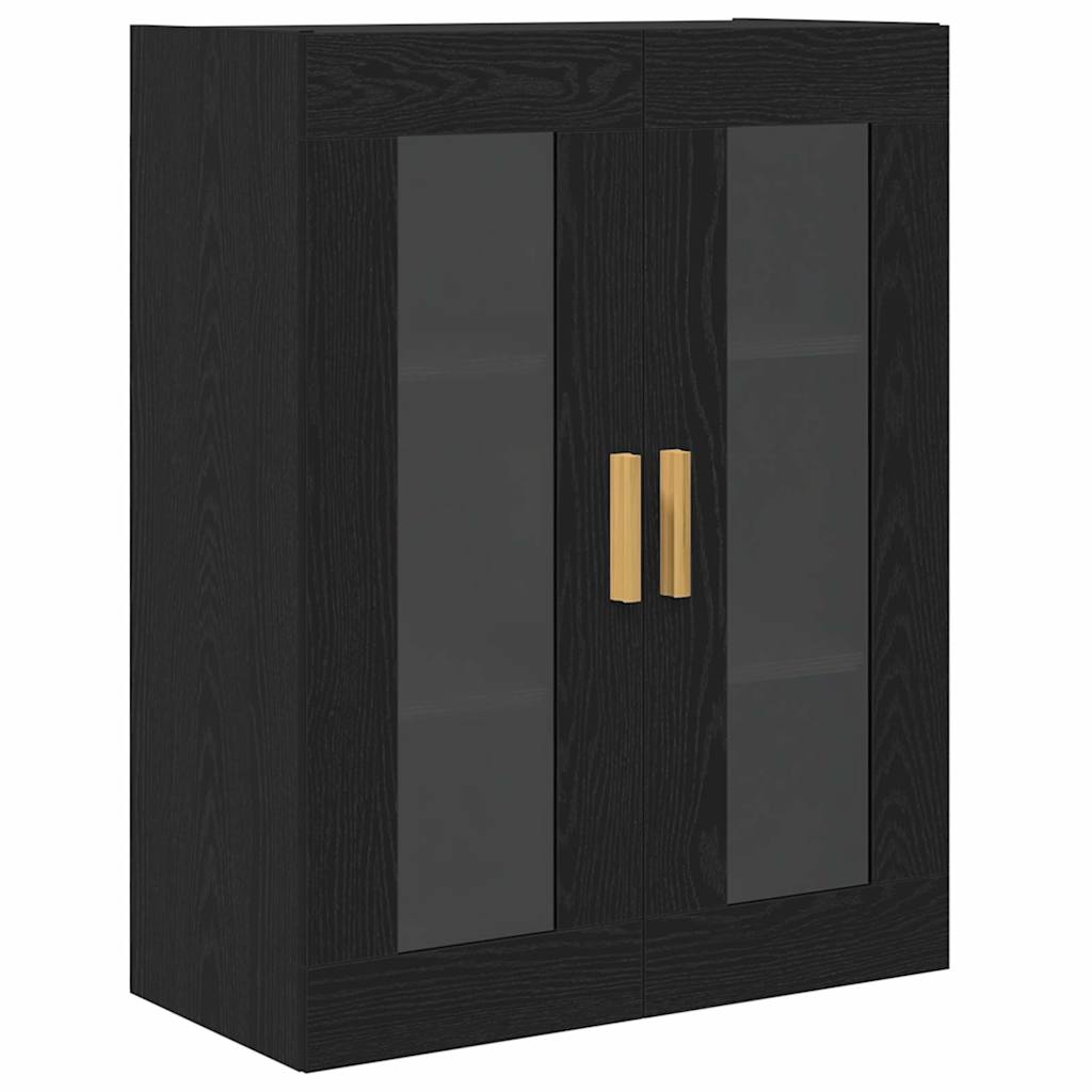 Ormar za Zid Crni hrast 69,5 x 34 x 90 cm Konstruirano drvo