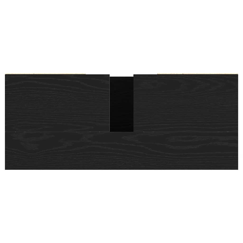 Ormarić za umivaonik crni hrast 80x33x60 cm inženjerski drvo