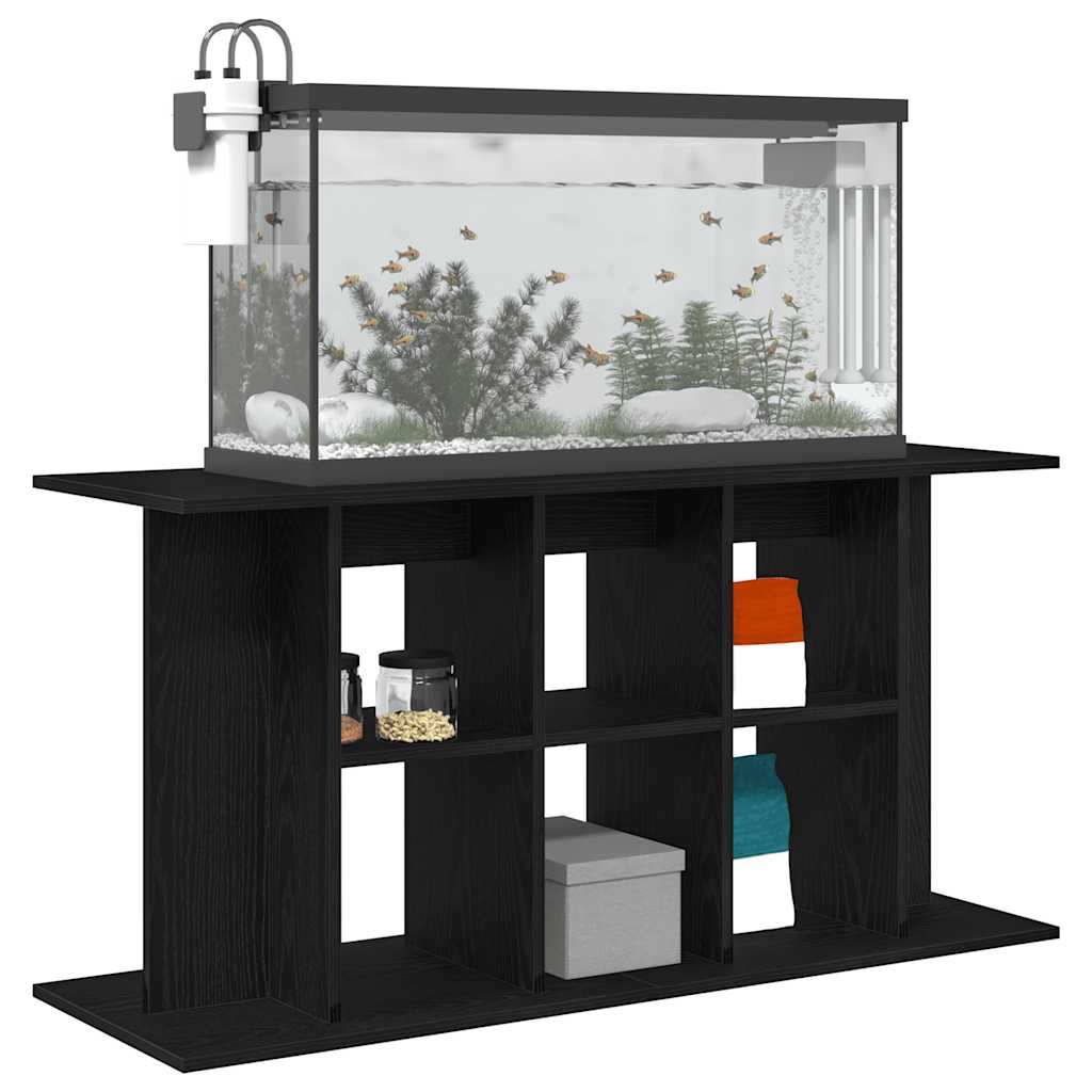 Stalak za akvarij crni hrast 120x40x60 cm inženjerski drvo