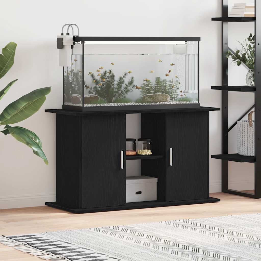 Stalak za akvarij crni hrast 101x41x58 cm Konstruirano drvo