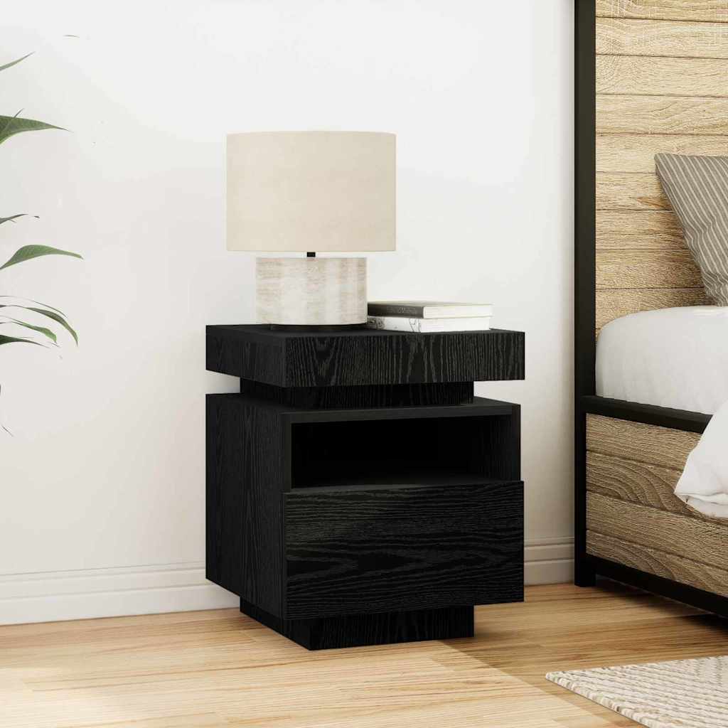 Noćni ormar s ladicama 2 pcs Crni hrast 40 x 39 x 48,5 cm