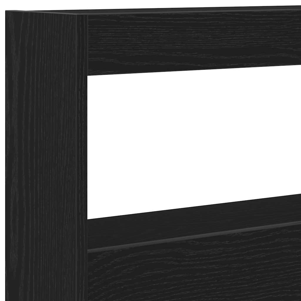 Ormarić za uzglavlje LED boja crni hrasta 180x17x102 cm