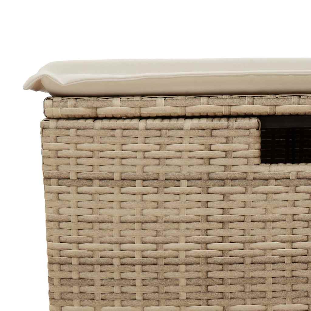 6-dijelni set vrtnih sofa s jastucima bež od poliratana
