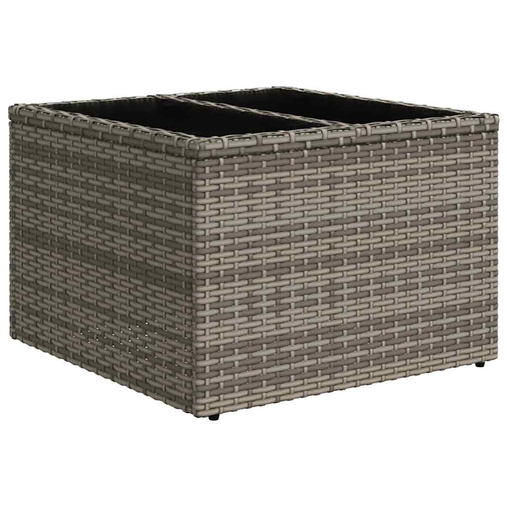 9-dijelni set vrtnih sofa od poliratana s jastucima sivi