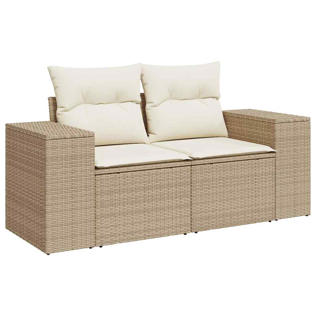 6-dijelni set vrtnih sofa s jastucima bež od poliratana