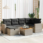 7-dijelni set vrtnih sofa sivi od poliratana