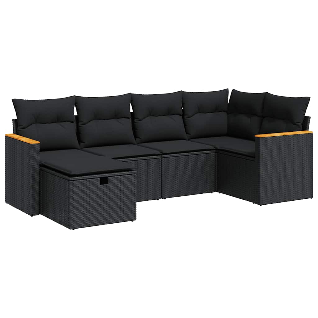 6-dijelni set vrtnih sofa od poliratana s jastucima