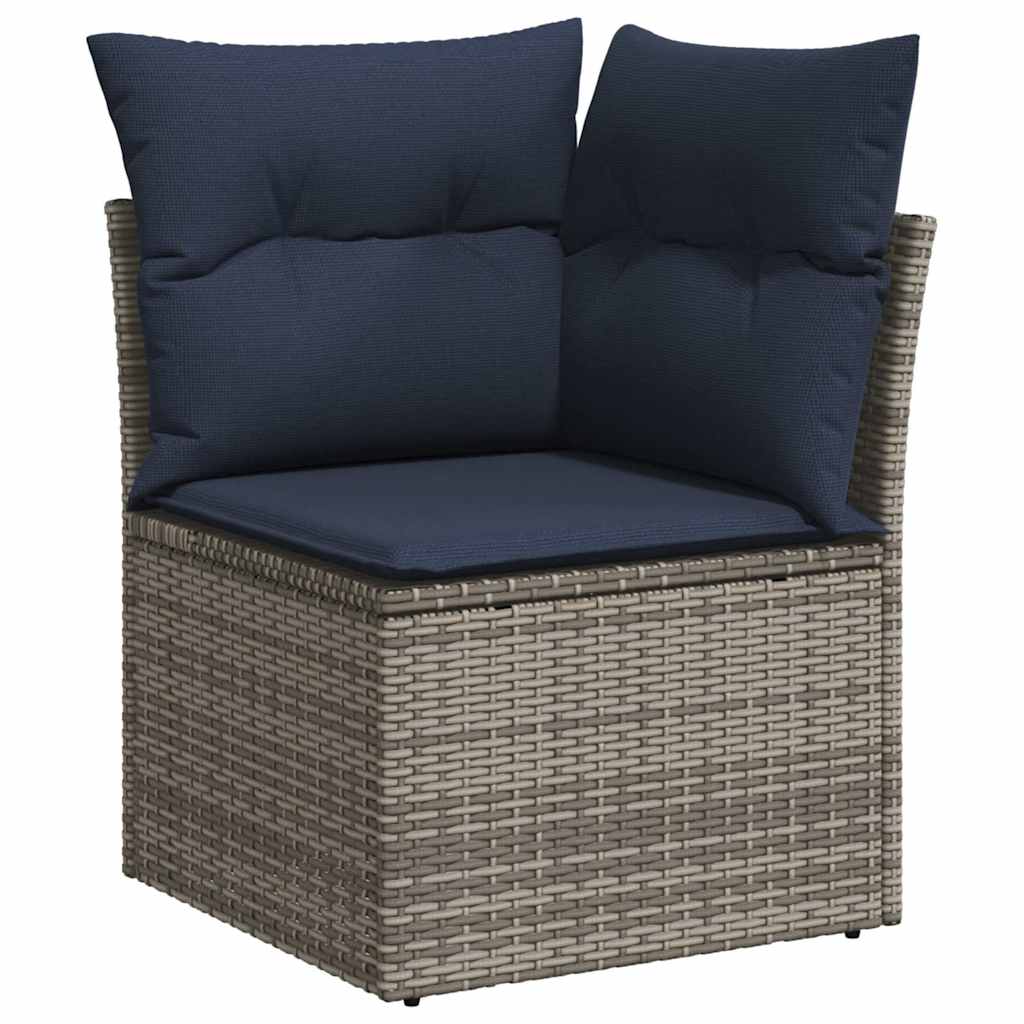 7-dijelni set vrtnih sofa sivi od poliratana