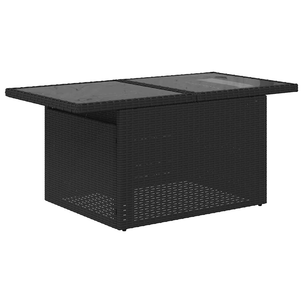 8-dijelni set vrtnih sofa od poliratana s jastucima crni bagrem