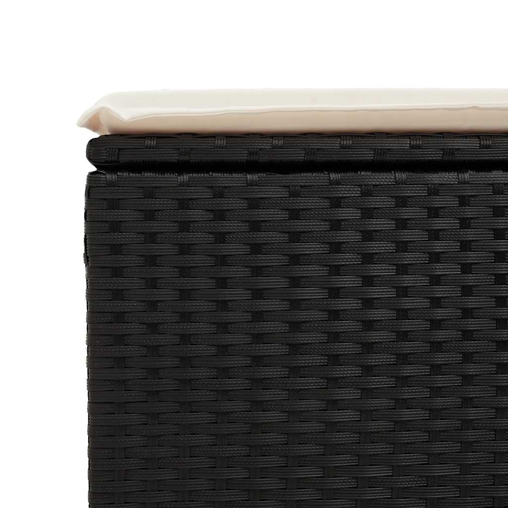9-dijelni set vrtnih sofa s jastucima crni od poliratana