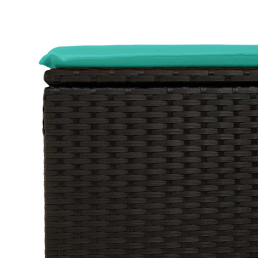 9-dijelni set vrtnih sofa s jastucima crni od poliratana bagrem