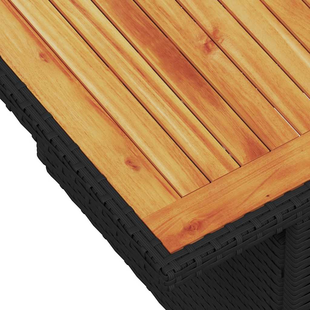 11-dijelni set vrtnih sofa od poliratana s jastucima crni