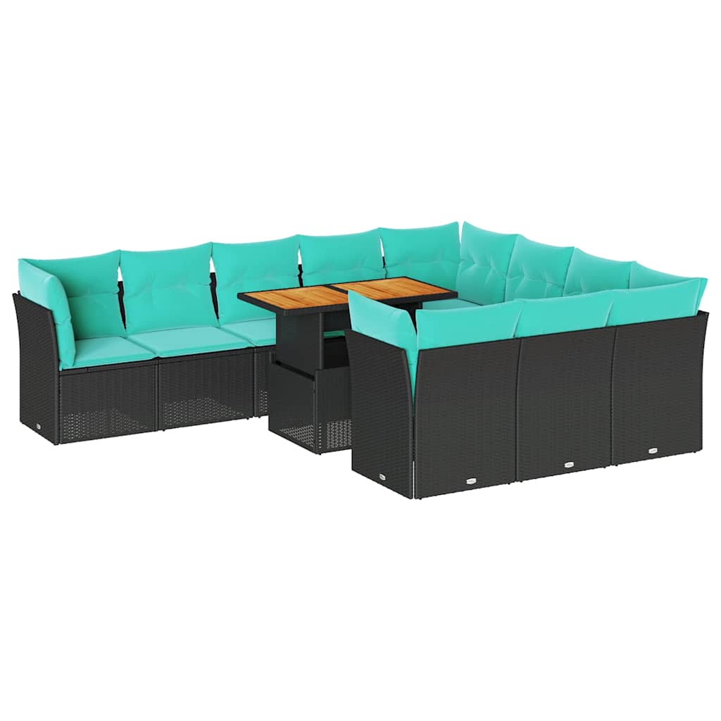 11-dijelni set vrtnih sofa od poliratana s jastucima