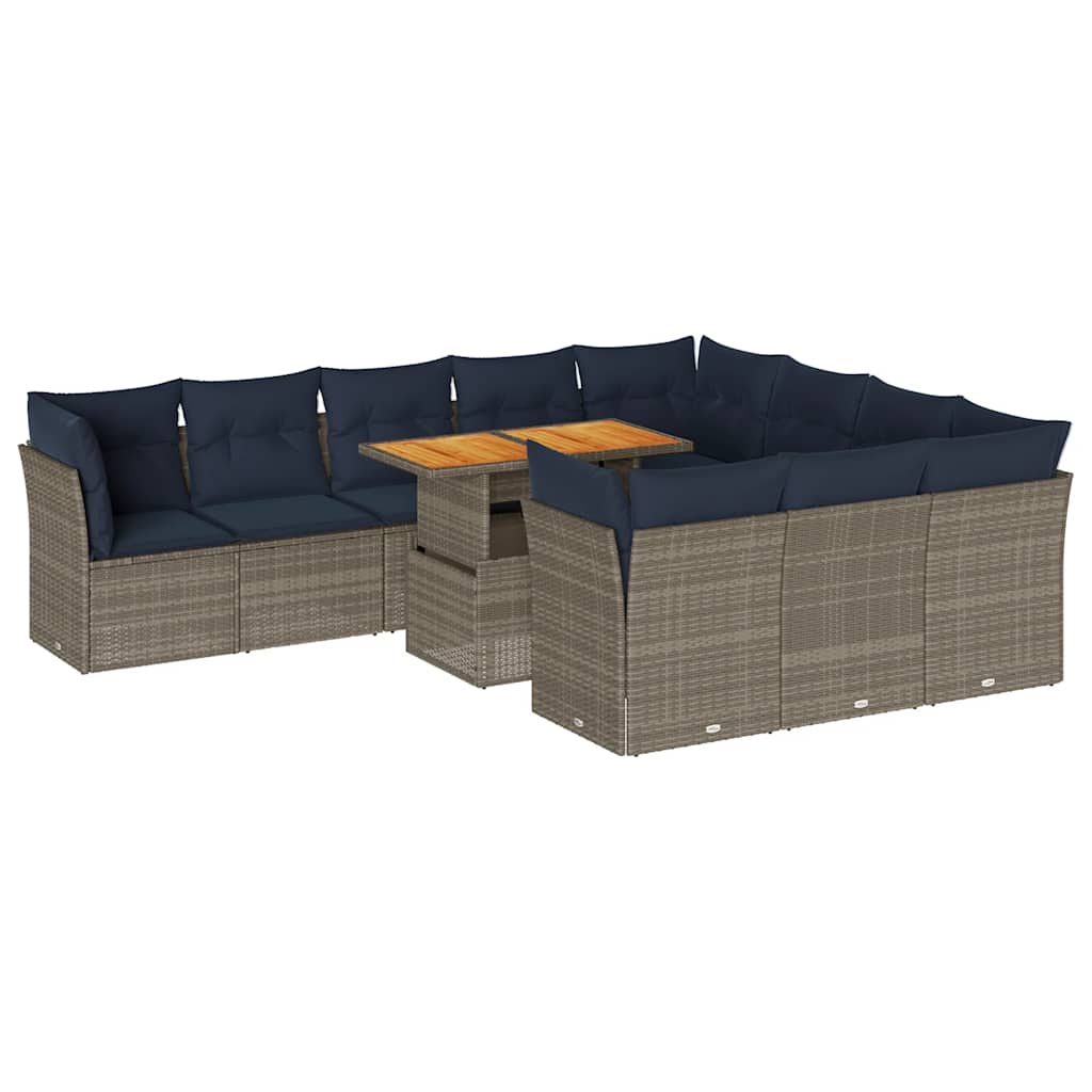 11-dijelni set vrtnih sofa od poliratana s jastucima